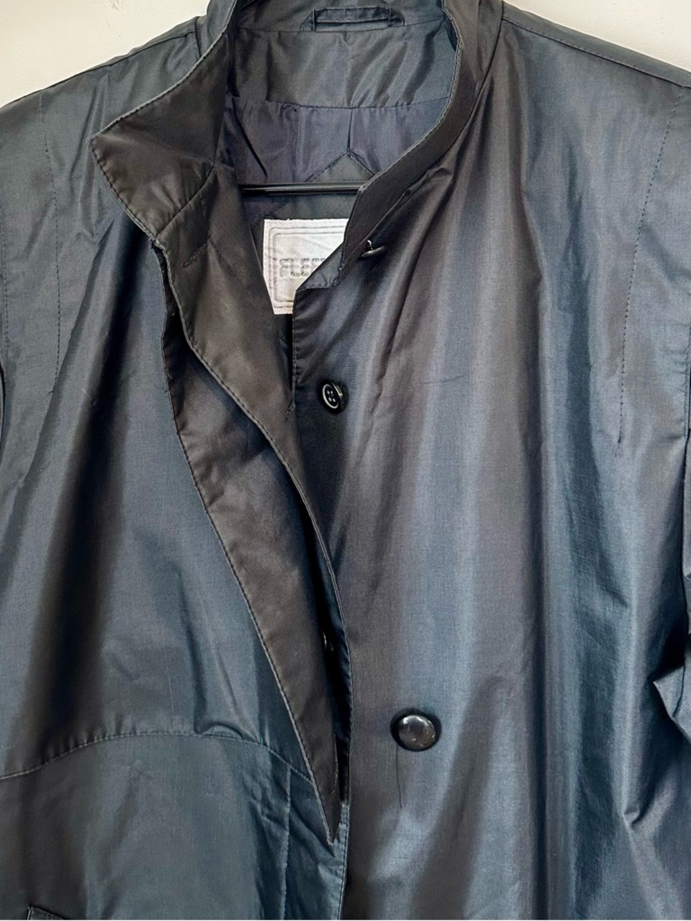 Fleet Street Classic Black Long Trench Coat - Size: 12 - Picture 6 of 9